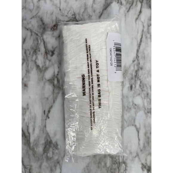 Free People NWT Sugar Cube Crinkle Fabric Short Sleeve Tee Optic White XSm New - Picture 10 of 12